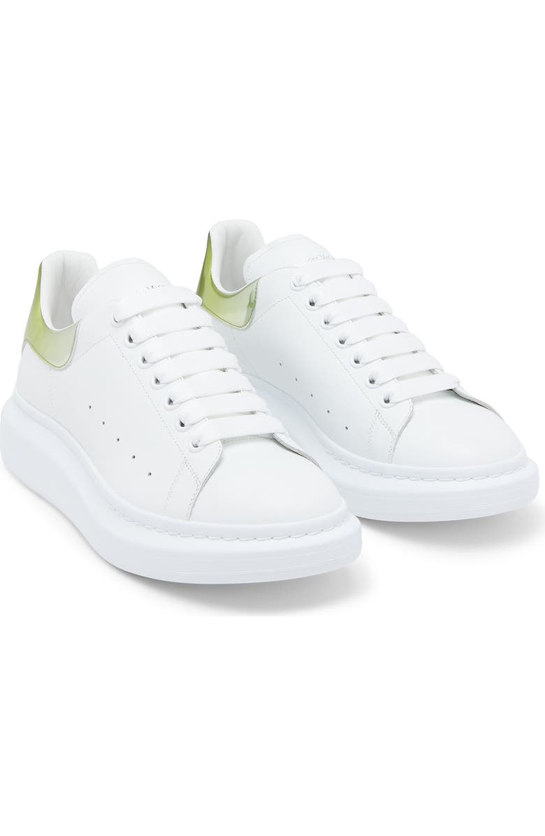 McQueen Oversize Sneaker, Alternate, color, White/ Green Degrade