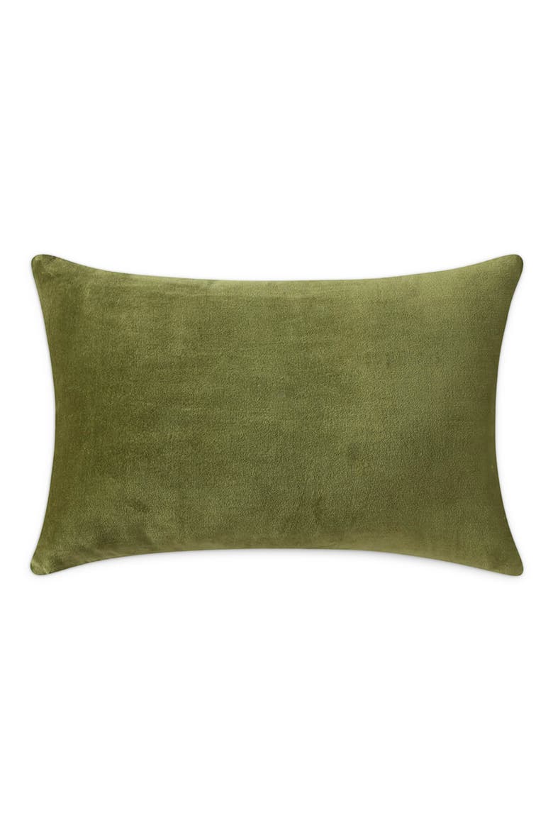 Velvet Watercolor Zebra Small Lumbar Pillow, Alternate, color, CARDAMON SEEDS