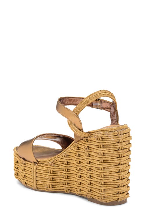 Steve Madden Pinky Espadrille Platform Wedge Sandal In Bronze
