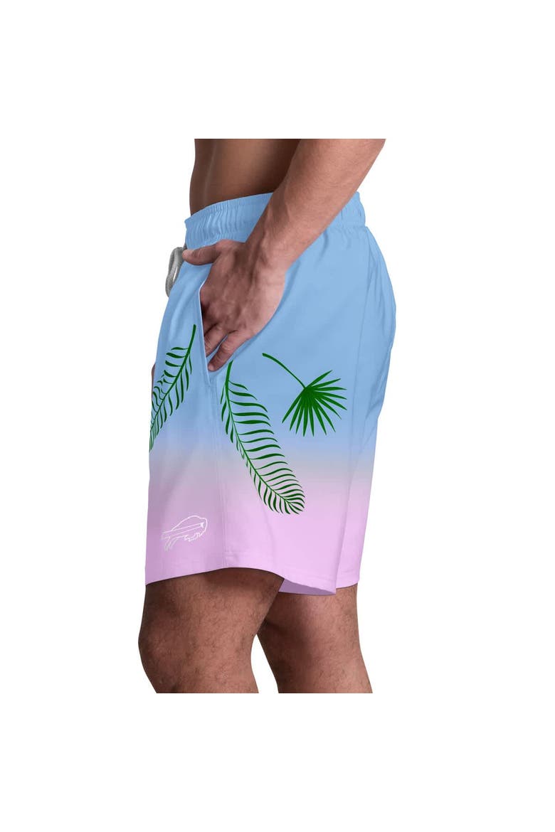 Men's Margaritaville Light Blue Buffalo Bills Sunset On The Beach Swim Shorts, Alternate, color, Light Blue