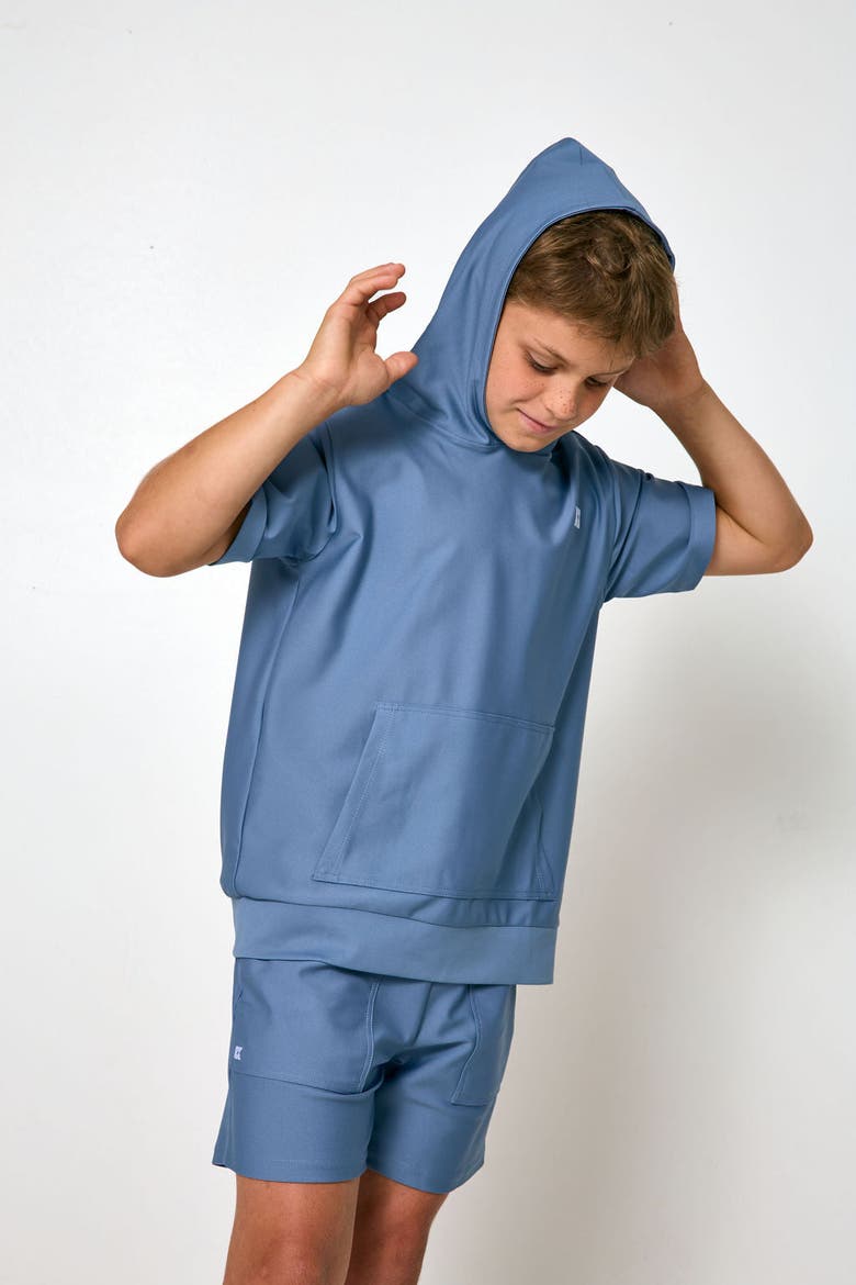 Short Sleeve Hoodie, Alternate, color, Slate