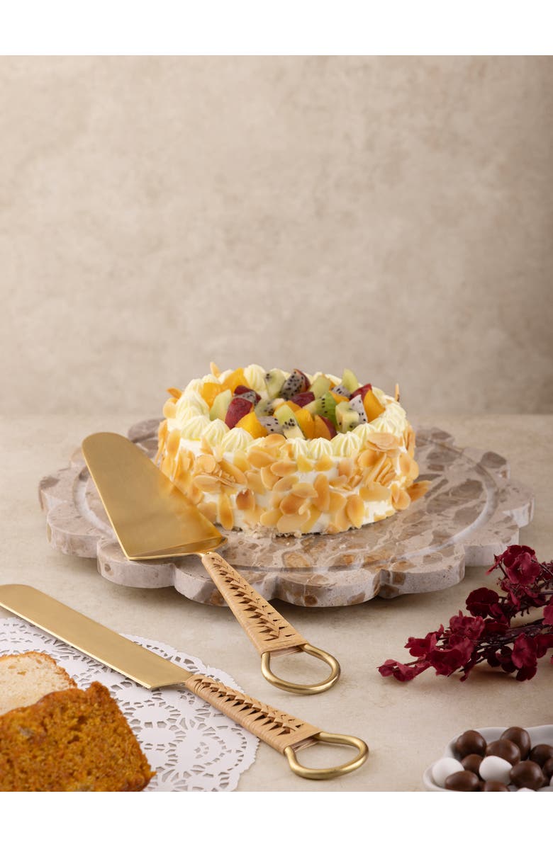 GAURI KOHLI Helsinki Cake Servers, Set of 2, Alternate, color, Gold