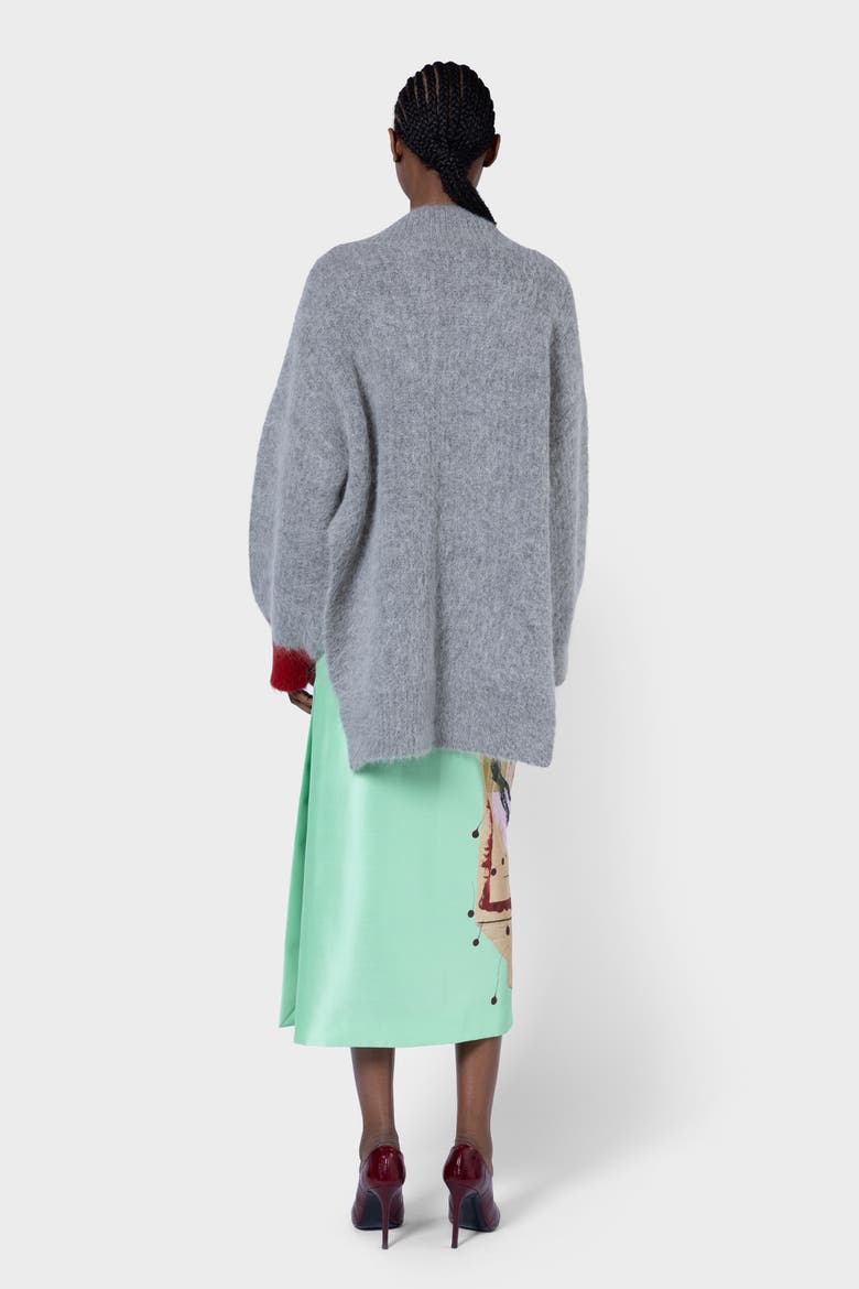 Tehla V-Neck Knitted Sweater, Alternate, color, Light Grey