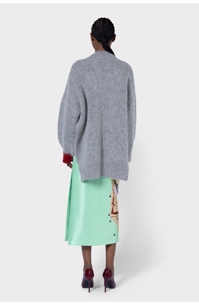 Roksanda Tehla V-Neck Knitted Sweater, Alternate, color, Light Grey