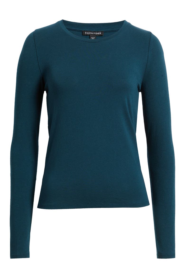 Stretch Organic Cotton Blend T-Shirt, Alternate, color, ALPINE