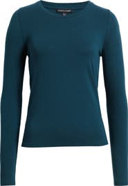 Eileen Fisher Stretch Organic Cotton Blend T-Shirt