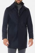 Norwegian Wool Euro Waterproof Wool & Cashmere Blend Coat with Removable Bib