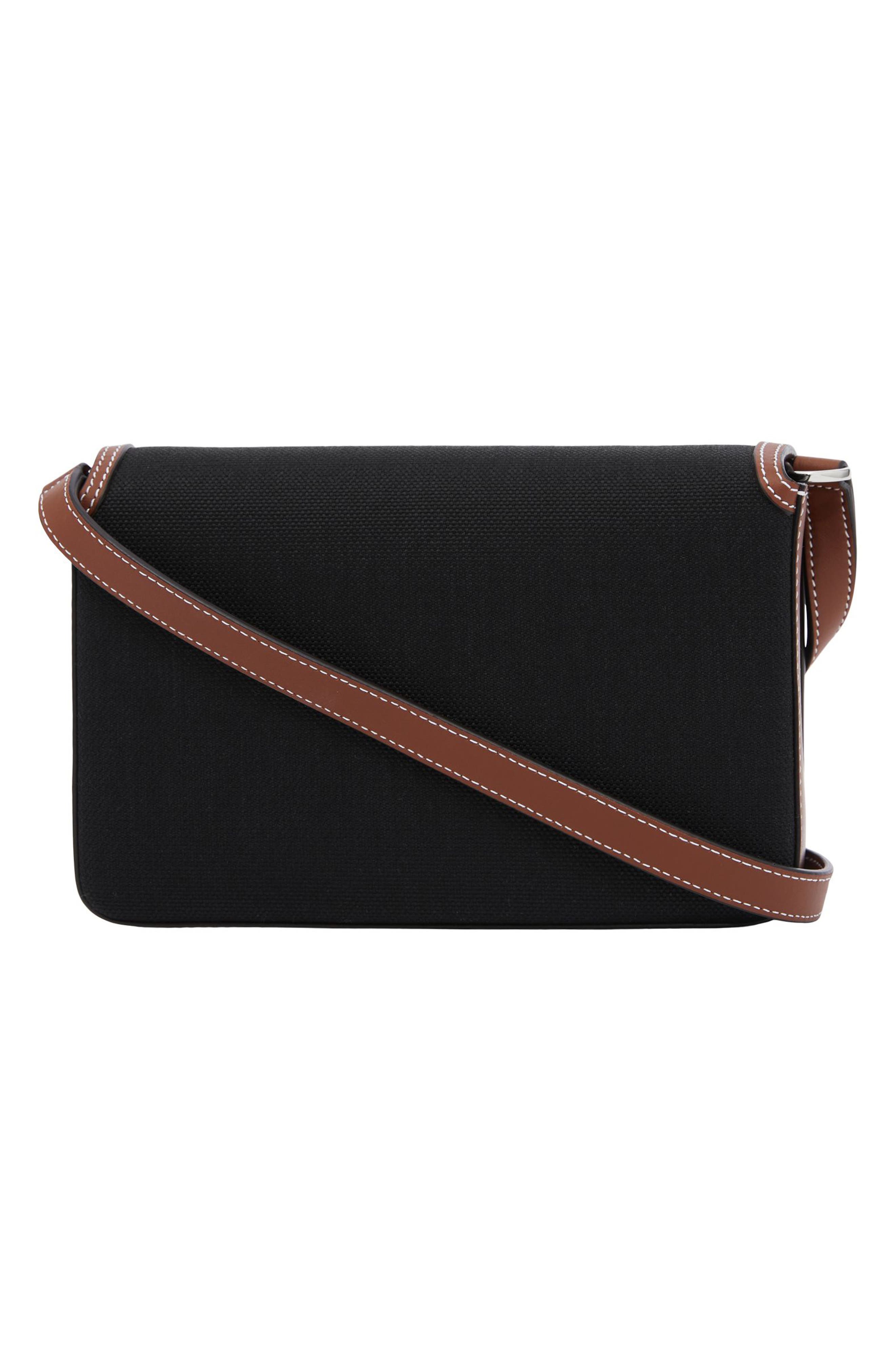 Burberry Small Hampshire Canvas Shoulder Bag, Alternate, color, 