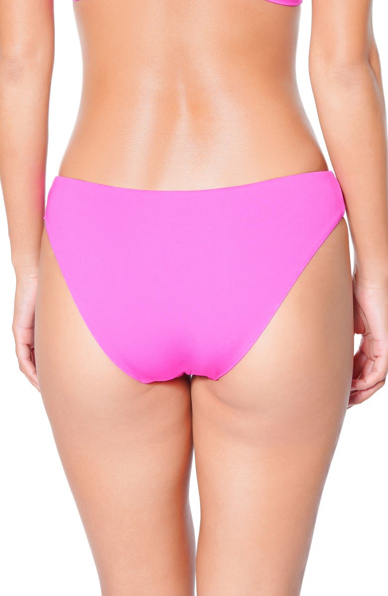 Huit So Chic Low Rise Bikini Bottoms, Alternate, color, Pink