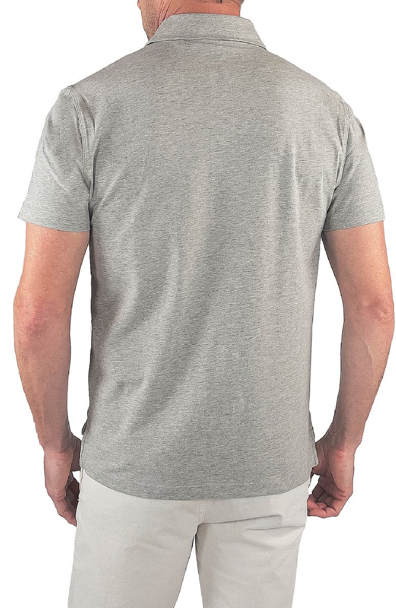 Tailor Vintage Stretch Cotton Slub Jersey Polo, Alternate, color, Grey Heather