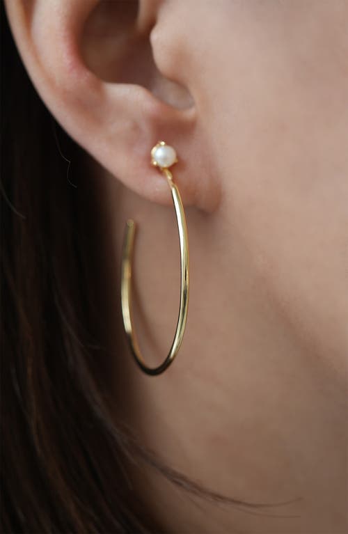 Argento Vivo Semiprecious Stone Hoop Earrings