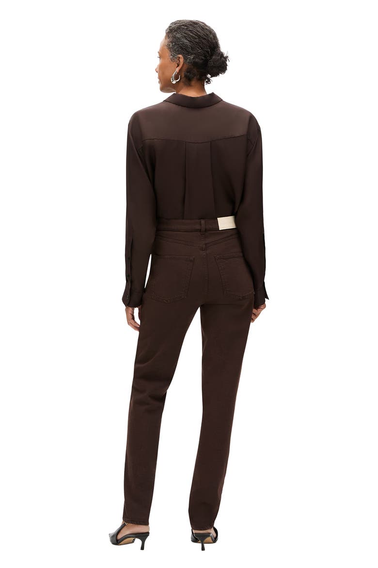 Slim Denim Pant, Alternate, color, Dark Chocolate