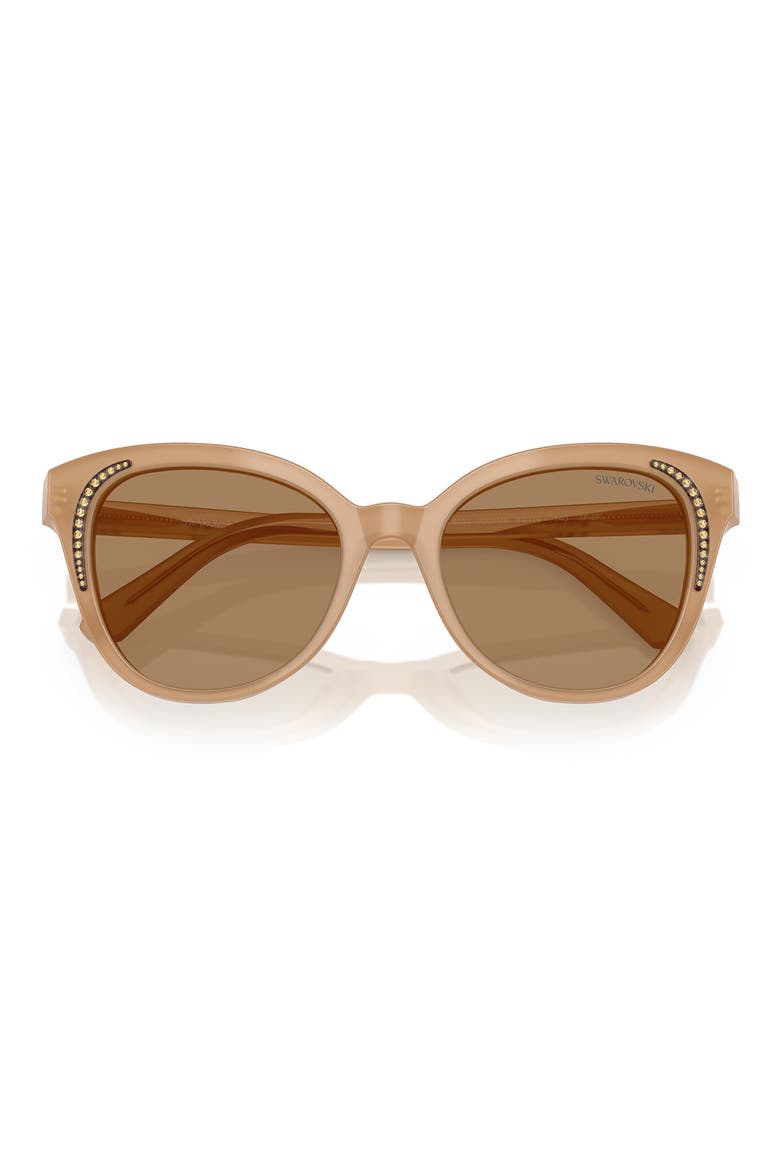 53mm Butterfly Sunglasses, Alternate, color, BROWN WHITE