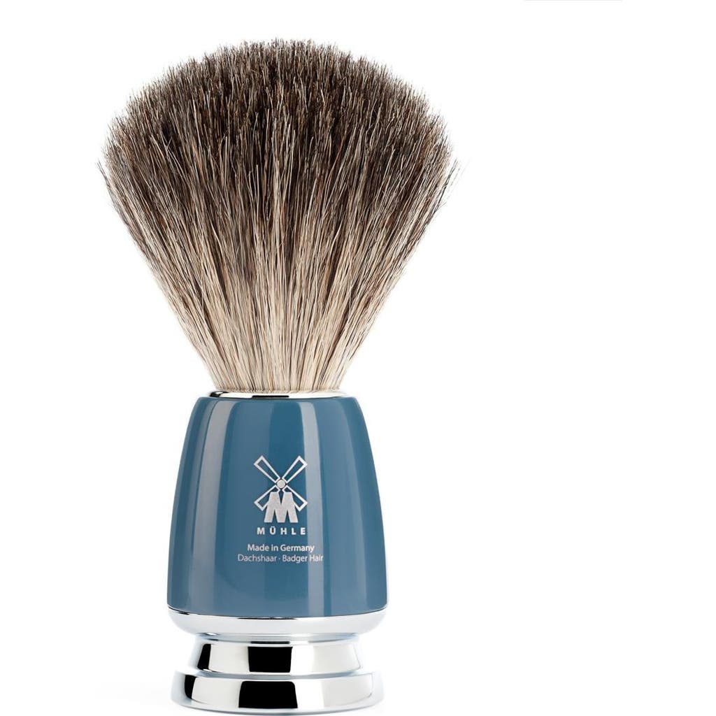Mühle Rytmo Petrol Blue Pure Badger Shaving Brush In Blue