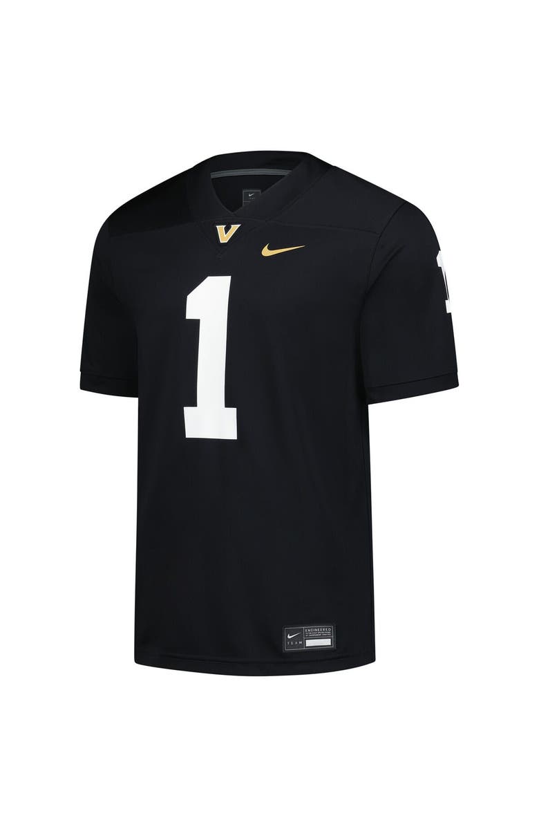 Nike Men's Nike #1 Black Vanderbilt Commodores Untouchable Replica Game Jersey, Alternate, color, Black