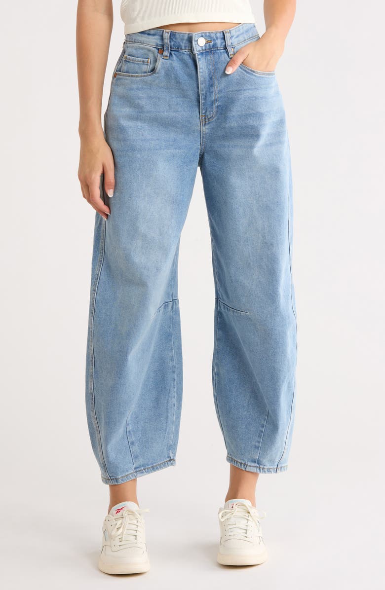 BLANKNYC The Bowry Barrel Leg Jeans, Main, color, Deep Dive