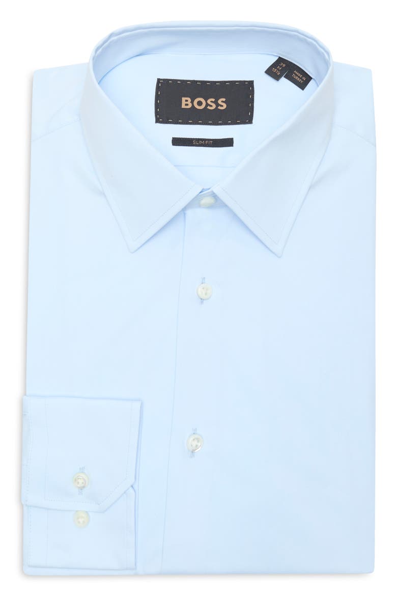 L-Hays Kent Slim Fit Dress Shirt, Alternate, color, LIGHT/ PASTEL BLUE