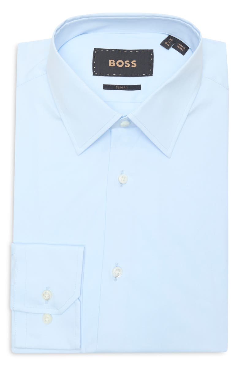 BOSS L-Hays Kent Slim Fit Dress Shirt, Alternate, color, Light/ Pastel Blue