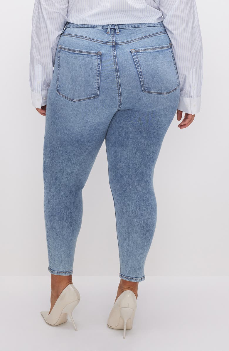 Good American Good Waist High Waist Crop Skinny Jeans, Alternate, color, Indigo619