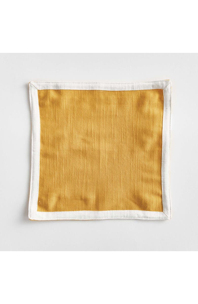 Napa Home & Garden Jase Cocktail Napkins Set Of 4, Alternate, color, Yellow