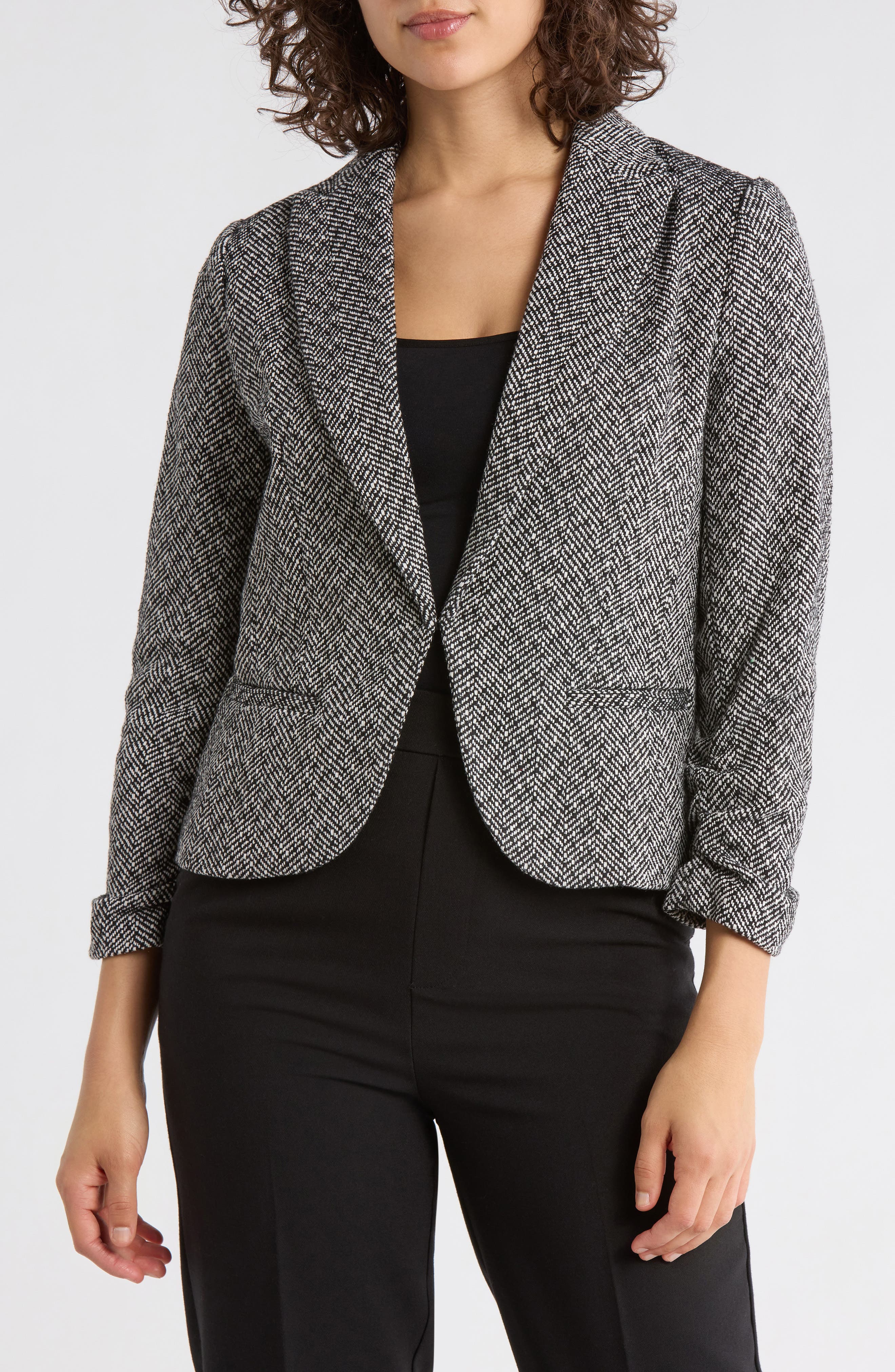 Amanda & Chelsea Herringbone Blazer