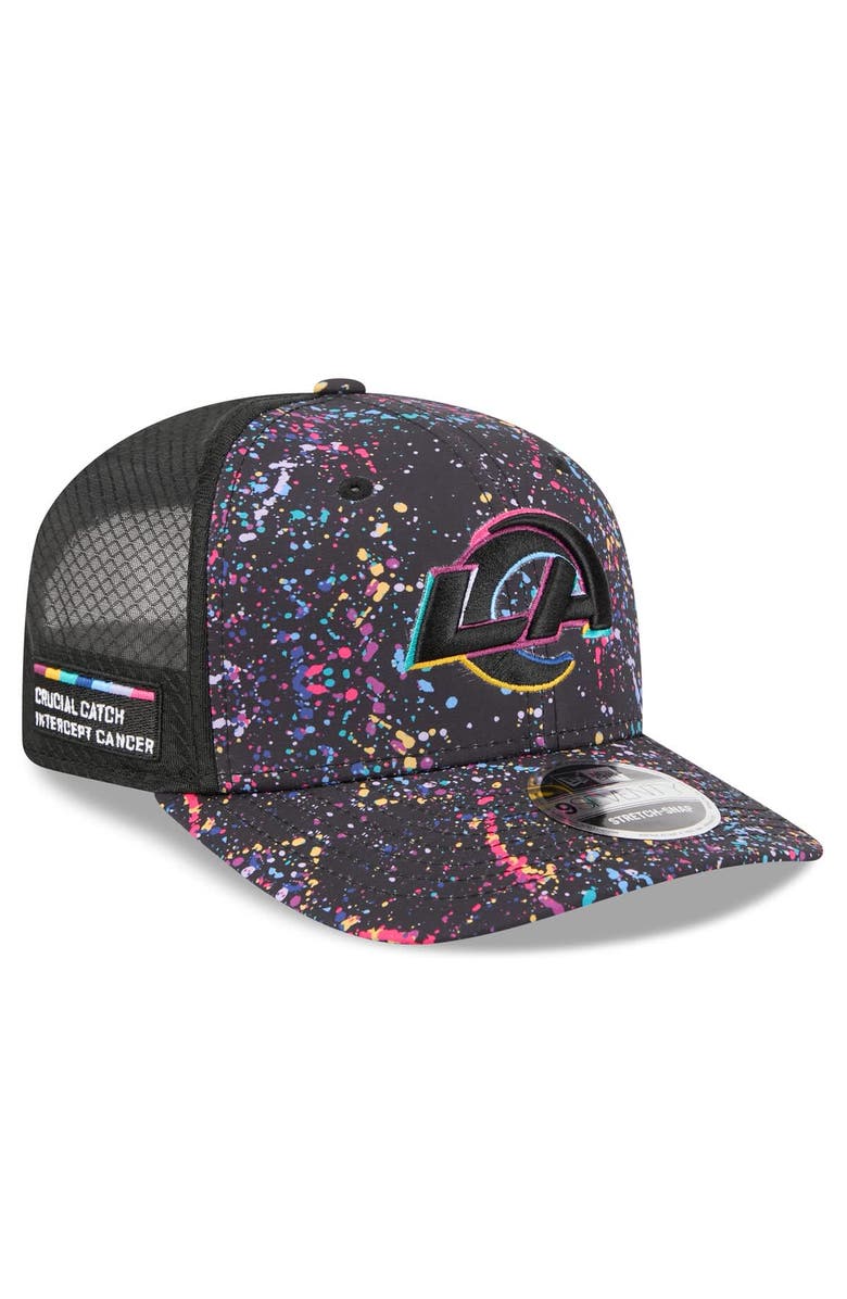 New Era Men's New Era Black Los Angeles Rams 2025 NFL Crucial Catch 9SEVENTY Adjustable Hat, Main, color, Black