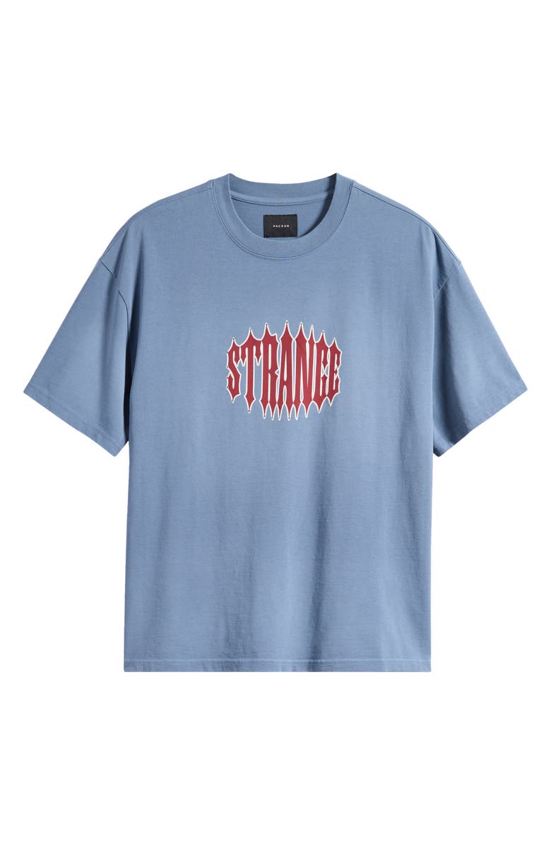 PacSun Strange Rhinestone Cotton Graphic T-Shirt, Main, color, Blue