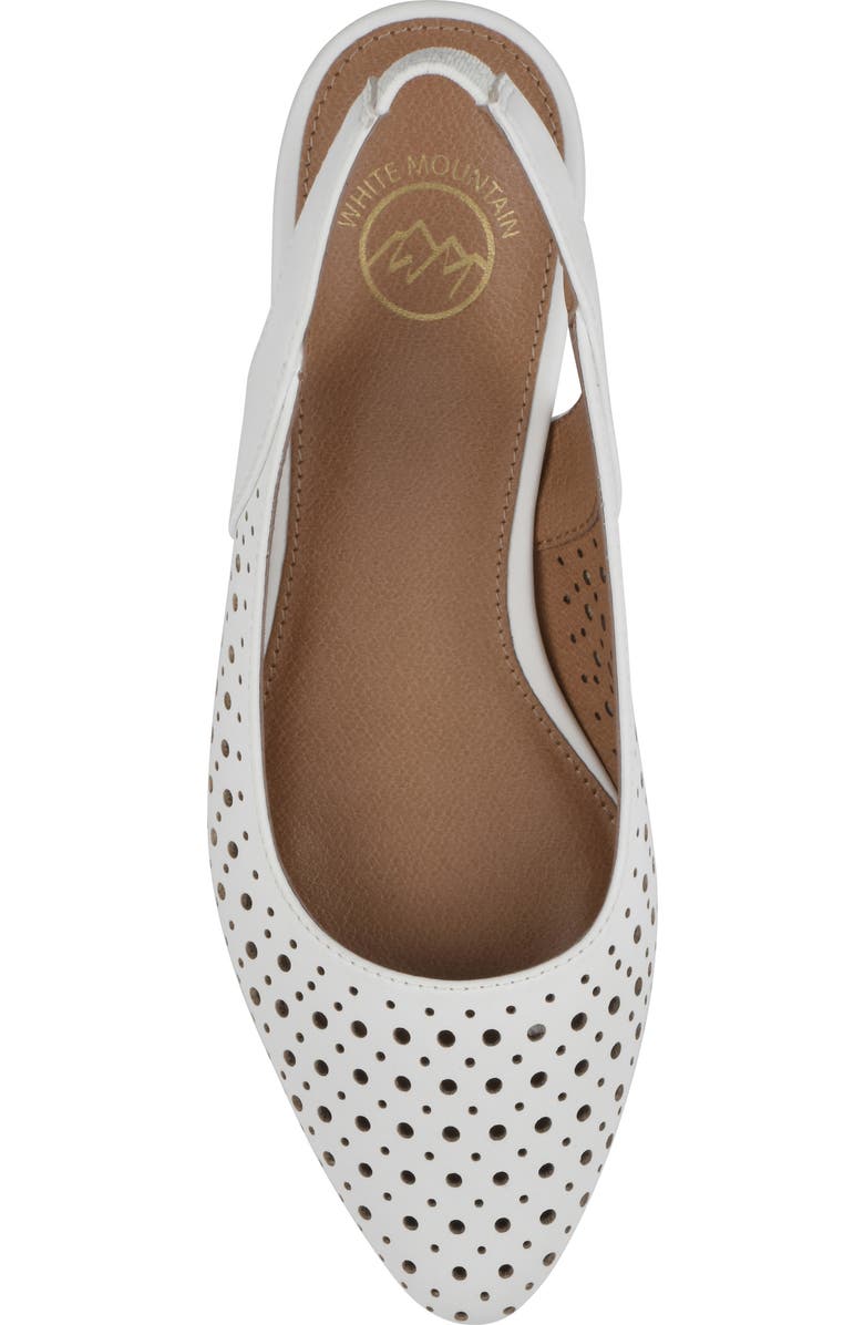 White Mountain Footwear Boronic Slingback Pump, Alternate, color, White/ Smooth
