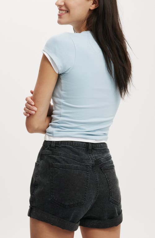 COTTON ON HIGH RISE CLASSIC STRETCH DENIM SHORT
