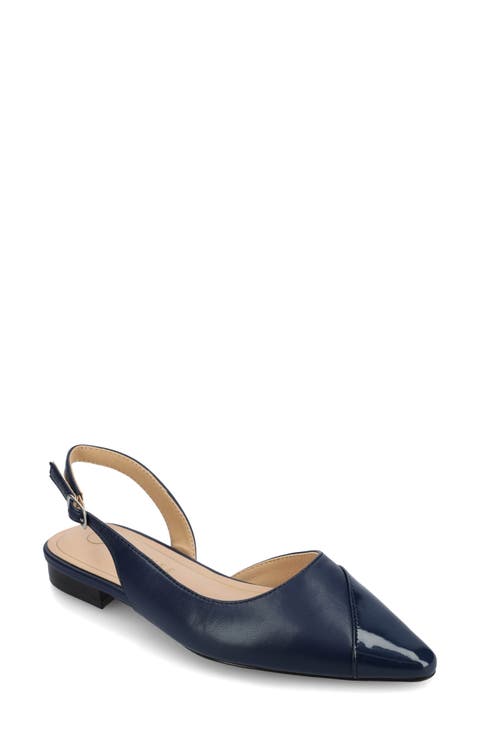 Daphnne Cap Toe Slingback Flat (Women)