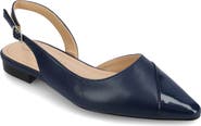 Journee Collection Daphnne Cap Toe Slingback Flat