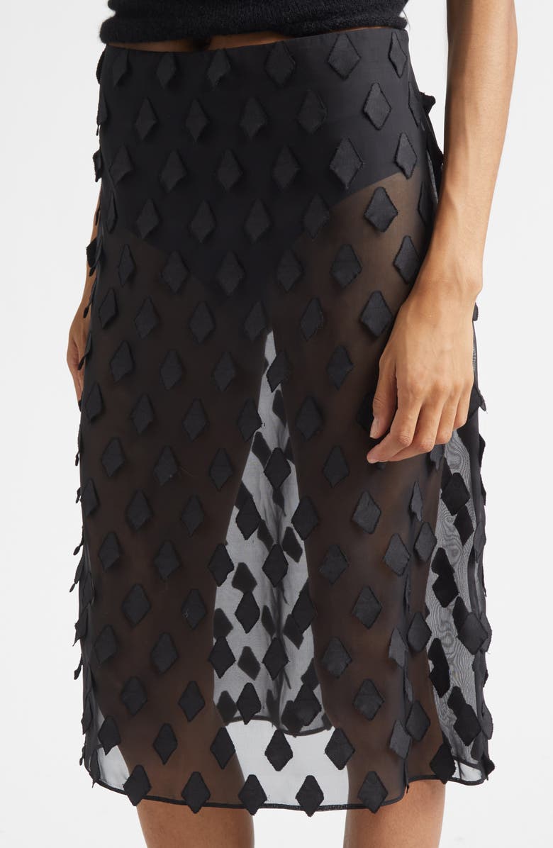 Paloma Wool Tris Sheer Midi Skirt, Alternate, color, Black