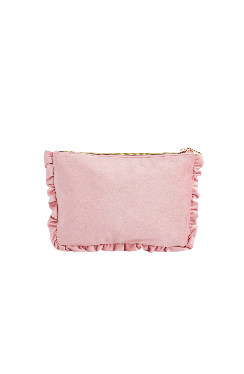 Fable England Love Scatter Velvet Embroidered Pouch, Alternate, color, Light/Pastel Pink