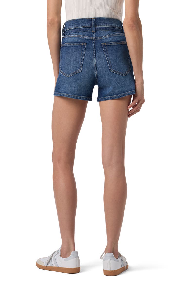 Belted Relaxed Denim Shorts, Alternate, color, GESINE