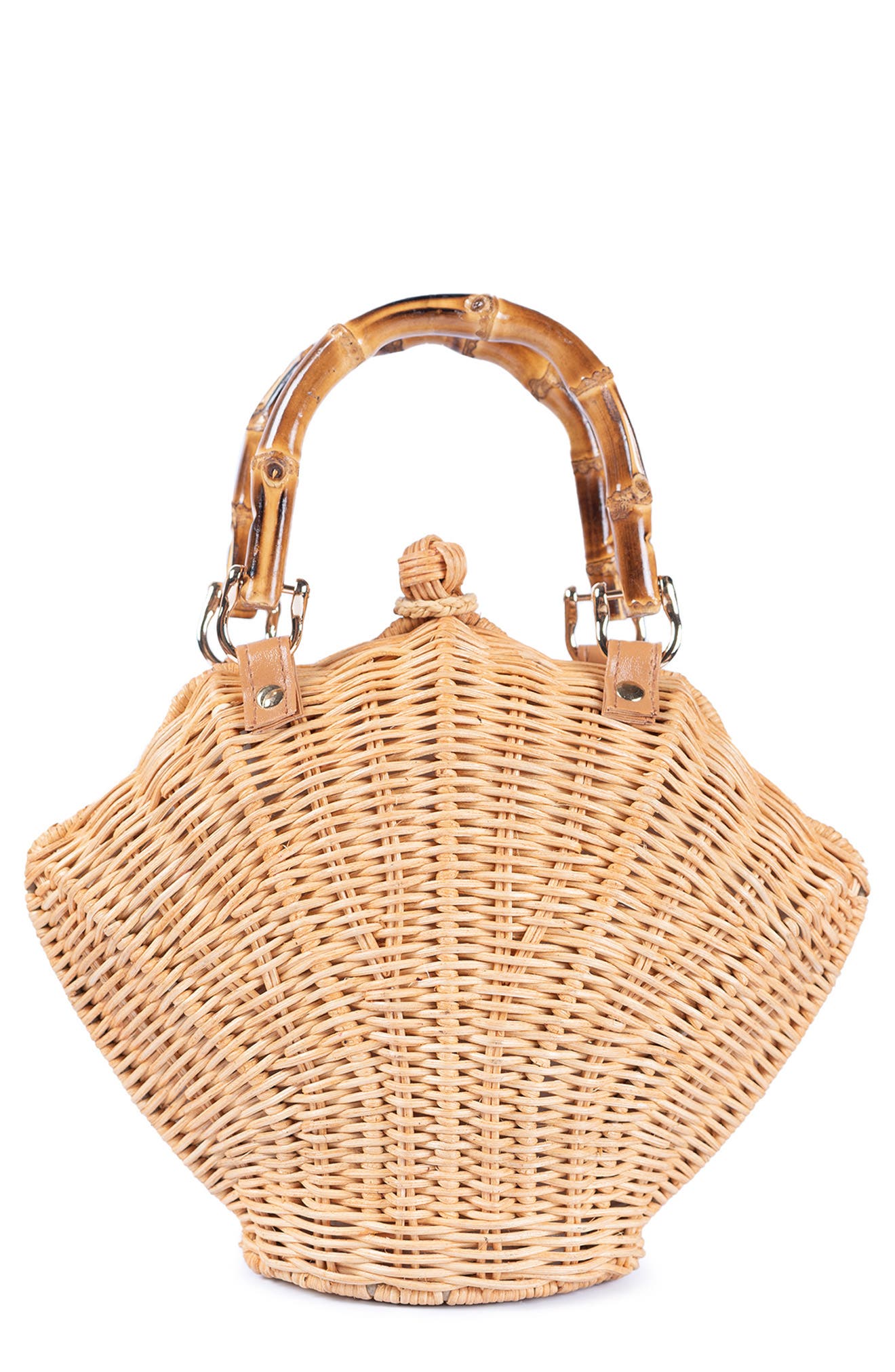 Jelavu Shelly Handwoven Rattan Seashell Bag