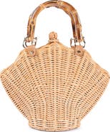Jelavu Shelly Handwoven Rattan Seashell Bag