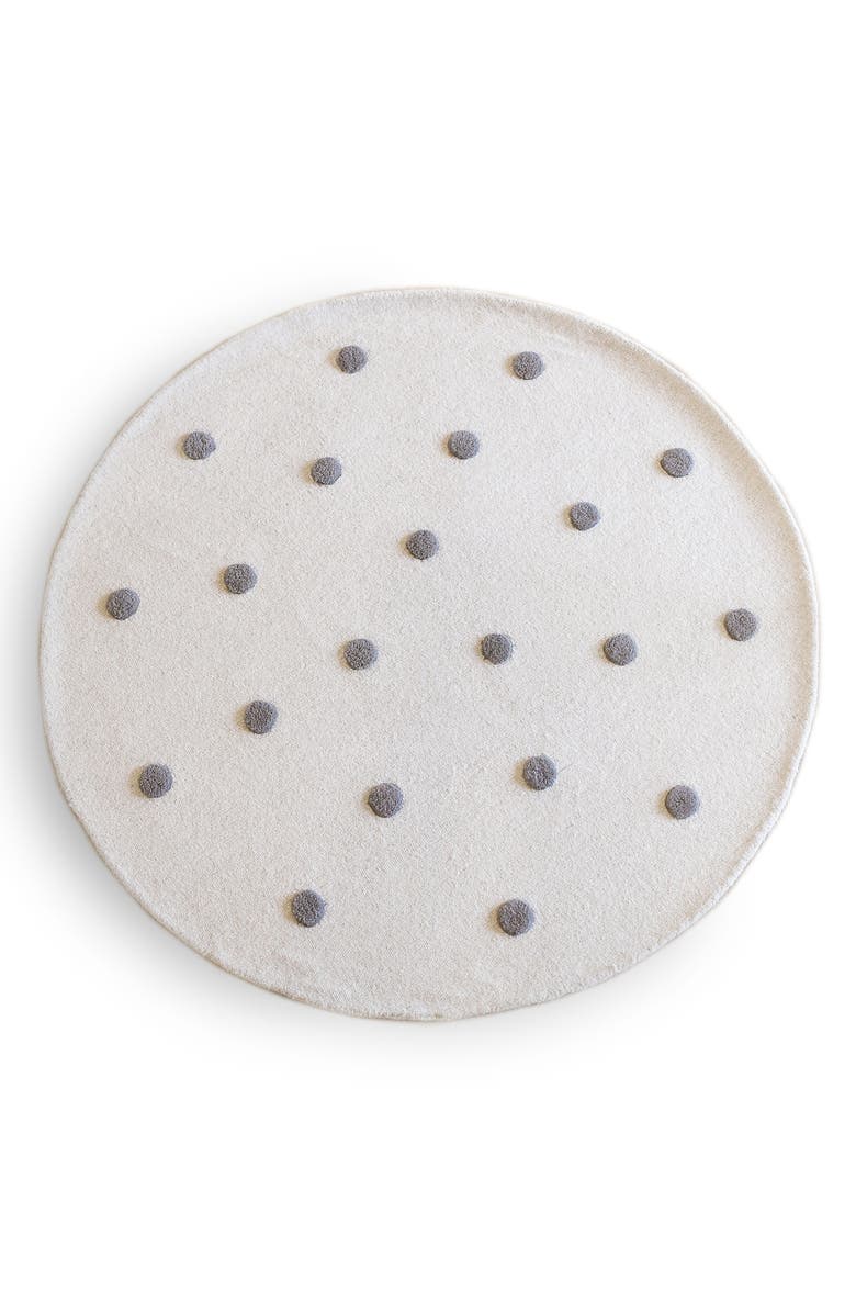 Pehr Pompom 5-foot Round Wool Rug, Main, color,