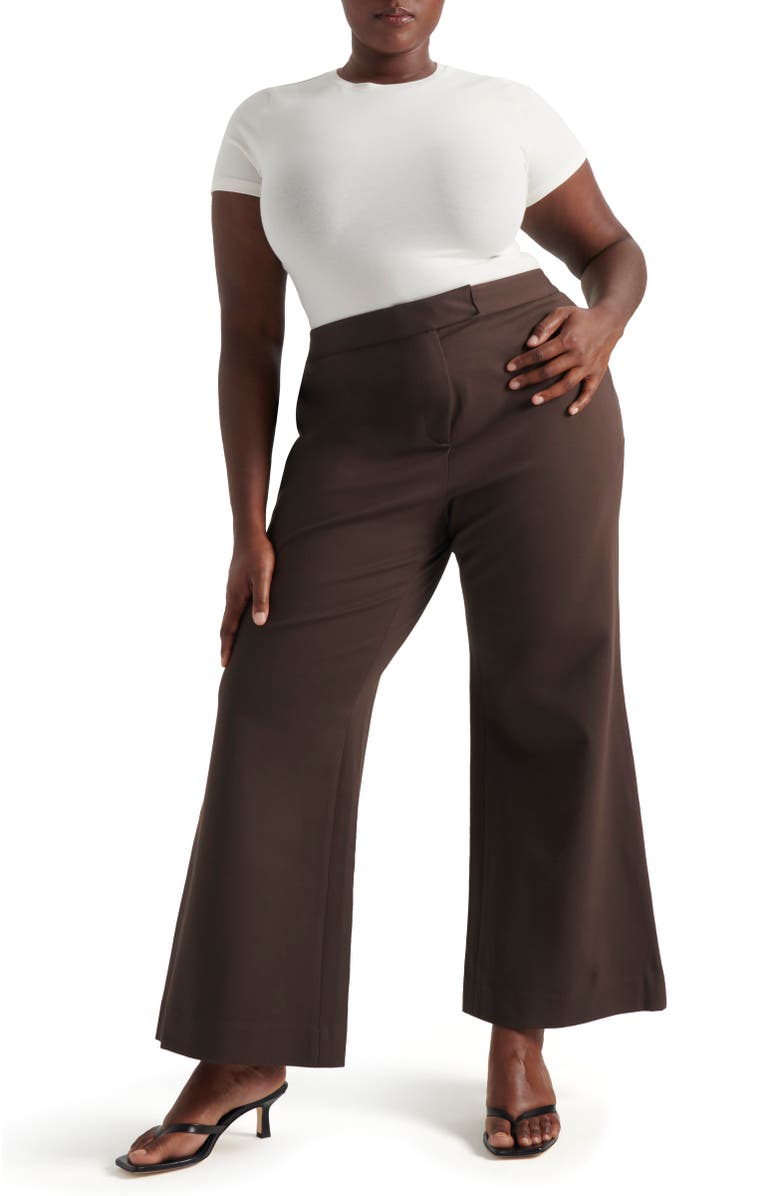 Pari Passu Ponte Dalita Pants - Espresso, Main, color, 