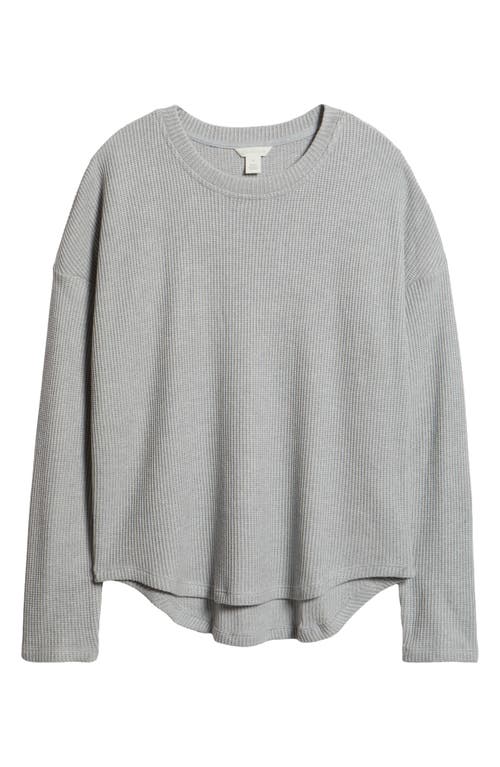 Caslonr Caslon(r) Long Sleeve Waffle Knit T-shirt In Gray