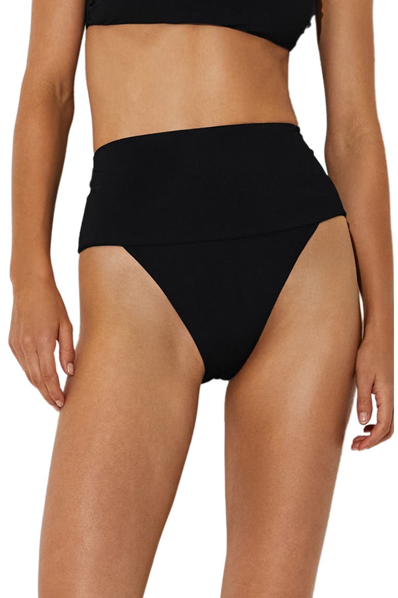 Alba High Waist Bikini Bottoms, Main, color, BLACK