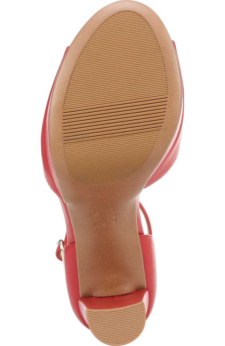 Naturalizer Melina Ankle Strap Platform Sandal, Alternate, color, Crimson Red Leather