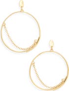 Karine Sultan Swing Chain Hoop Drop Earrings