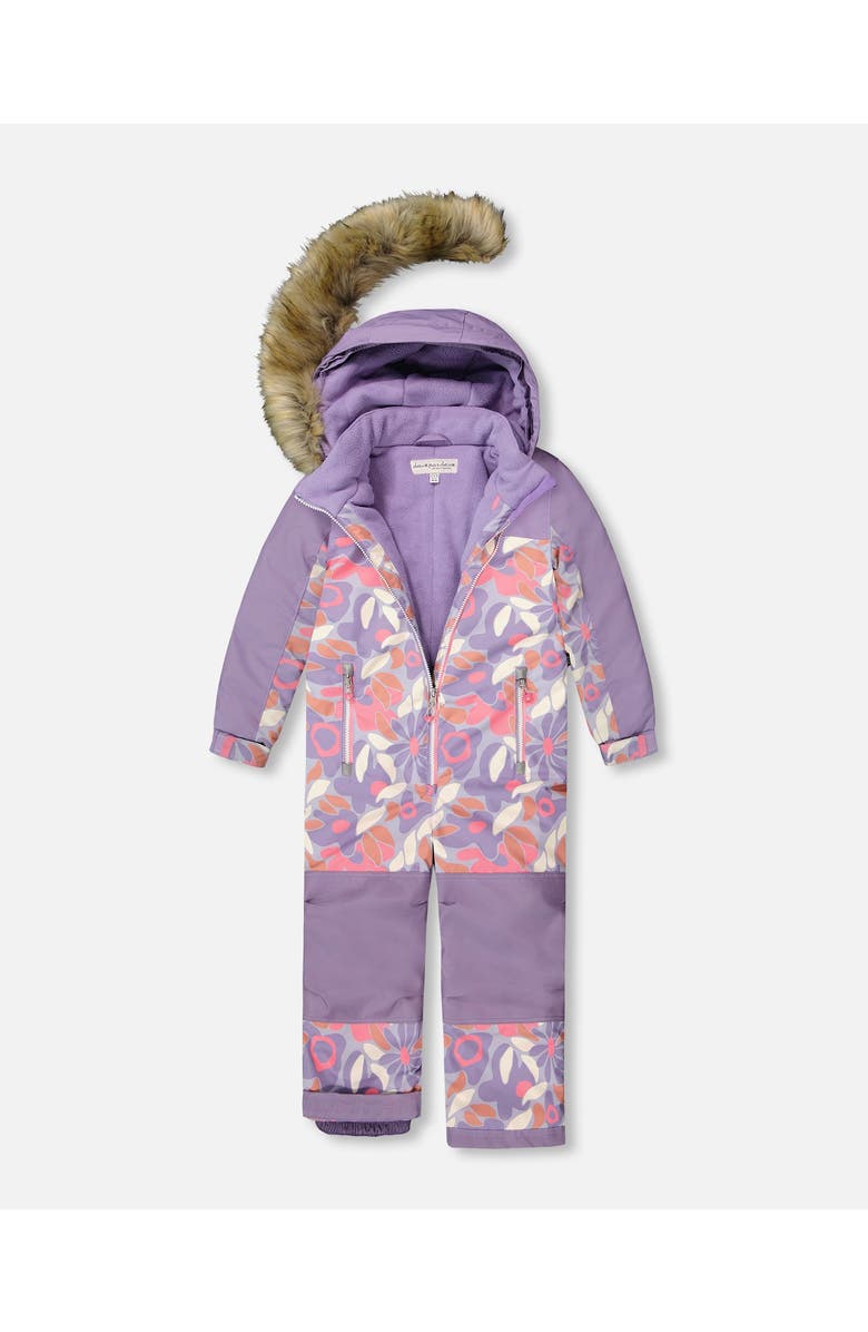 Deux par Deux One-Piece Discover Snowsuit Retro Flower, Alternate, color, 