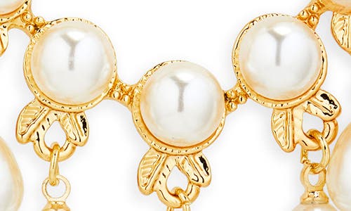 Tasha Faux Pearl Chandelier Drop Earrings In Multi