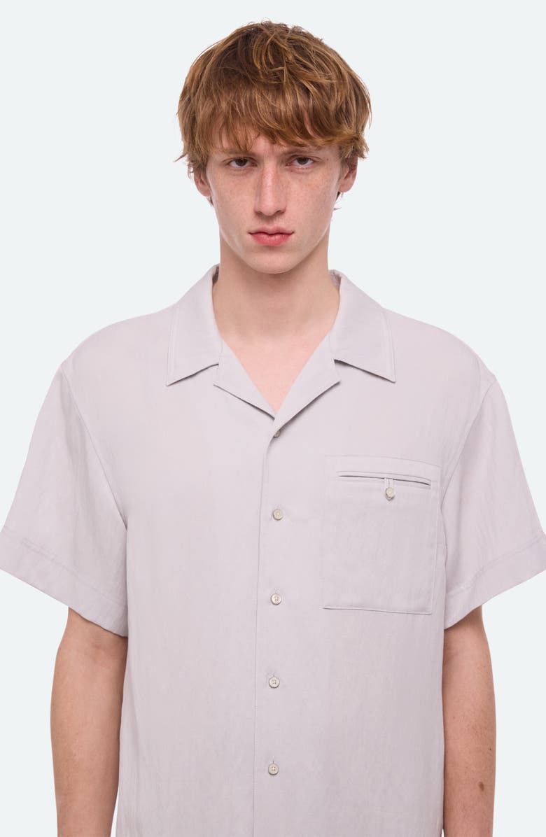 Helmut Lang Solid Camp Shirt, Alternate, color, Ice
