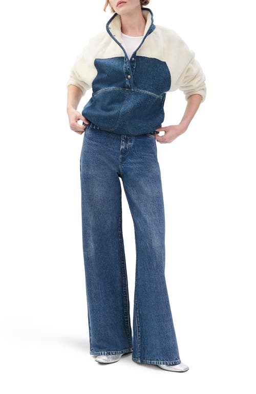 Rag & Bone Miramar Sofie High Waist Cotton Terry Sweatpant Jeans In Blue