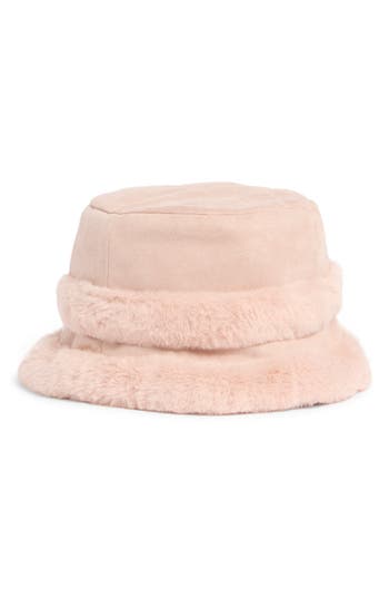 Steve Madden Reversible Faux Fut Bucket Hat