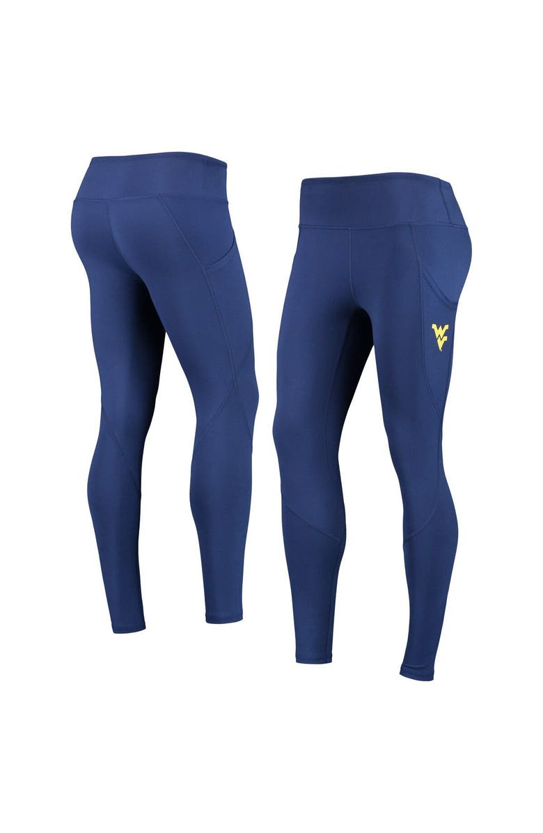 ZOOZATZ Women's ZooZatz Navy West Virginia Mountaineers Pocketed Leggings, Main, color,