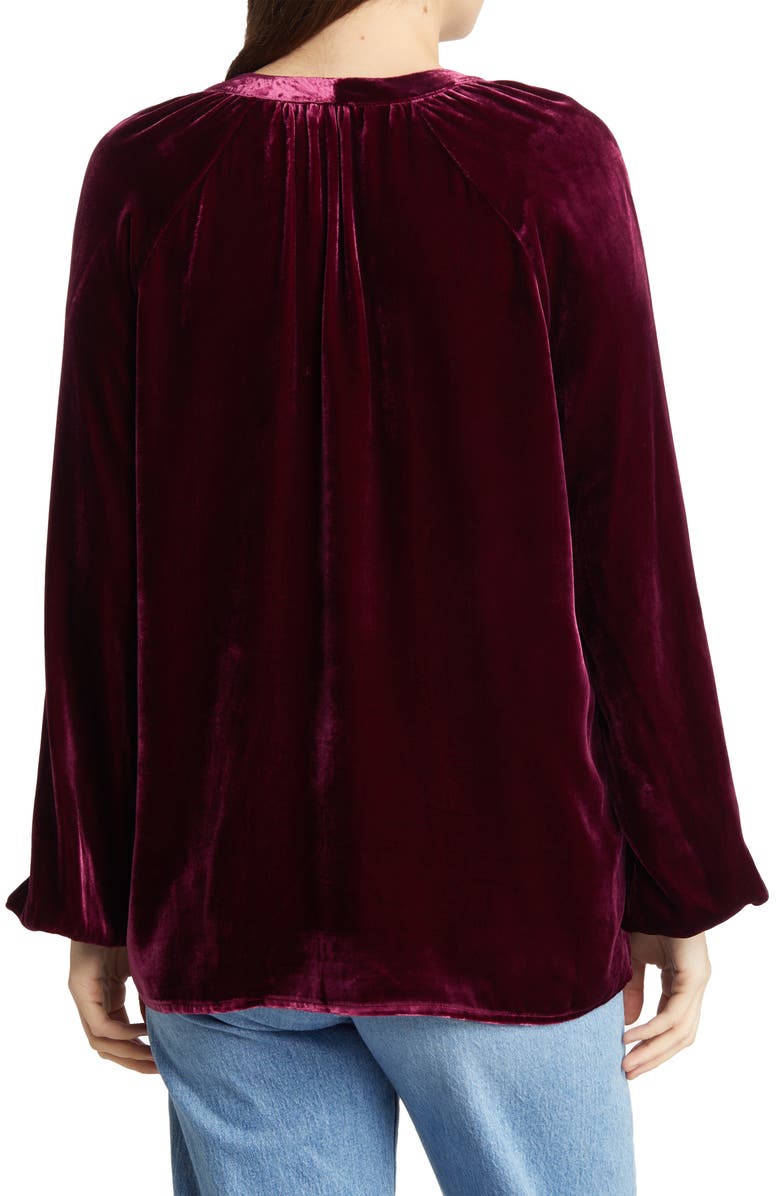 Faherty Naomi Velvet Button-Up Shirt, Alternate, color, 