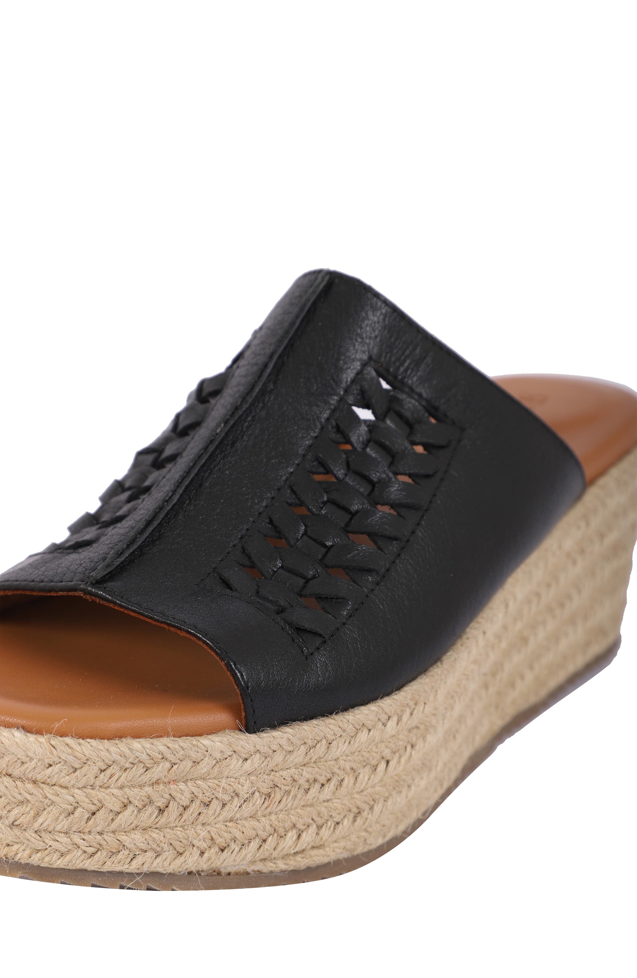Gentle Souls Silvana Woven Platform Slide Sandal, Alternate, color, Black